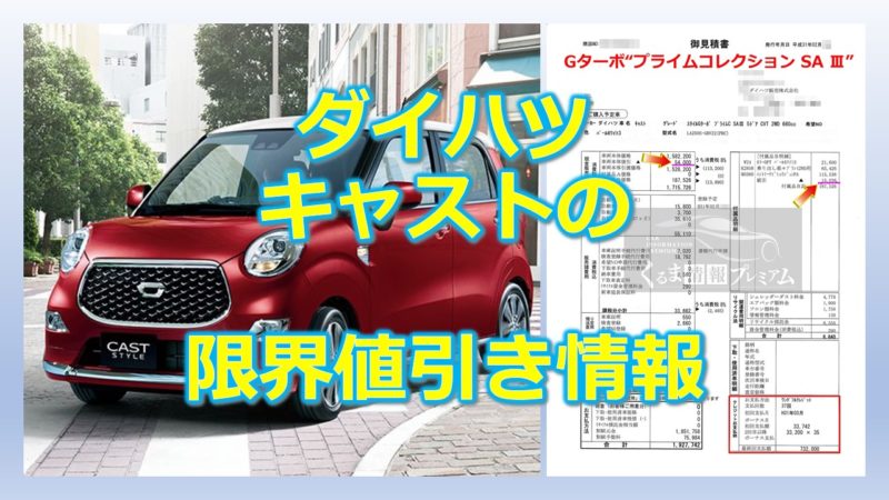 ダイハツキャストの限界値引き情報